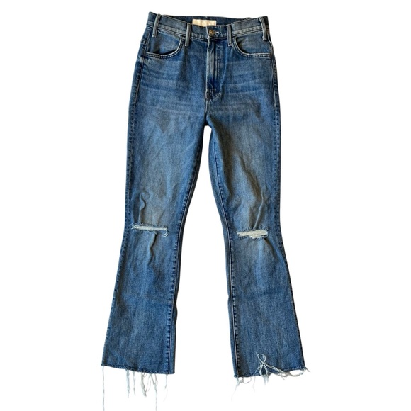 MOTHER Denim - Mother Superior The Hustler Ankle Fray jeans 26 Crushing Hard medium blue wash